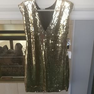 Gold sequin dress!